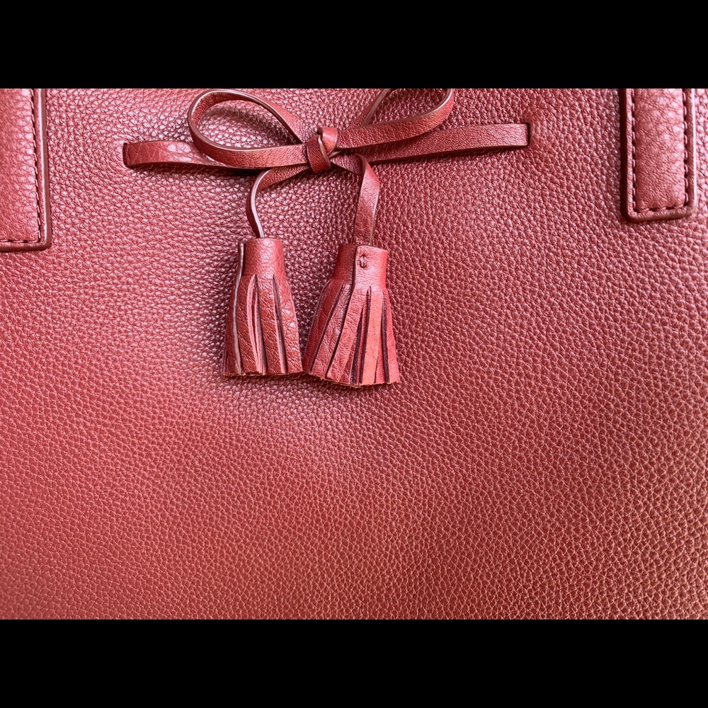‼️SALE‼️ Kate spade dark red large tote bow - Picture 7 of 7